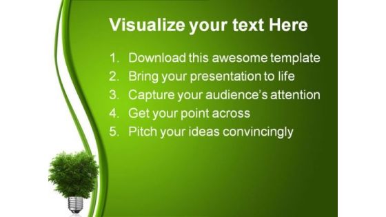 Renewable Energy Concept Metaphor PowerPoint Template 0810