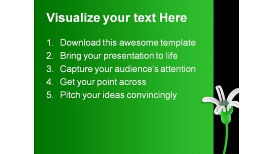 Renewable Energy Flower Lamp Environment PowerPoint Themes And PowerPoint Slides 0411
