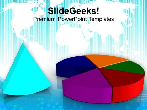 Representation Of Pie Chart Market Growth PowerPoint Templates Ppt Backgrounds For Slides 0413