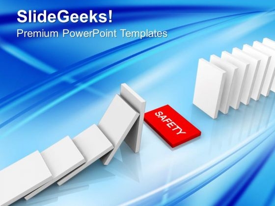Rescue Dominoes Safety Business PowerPoint Templates Ppt Backgrounds For Slides 0113