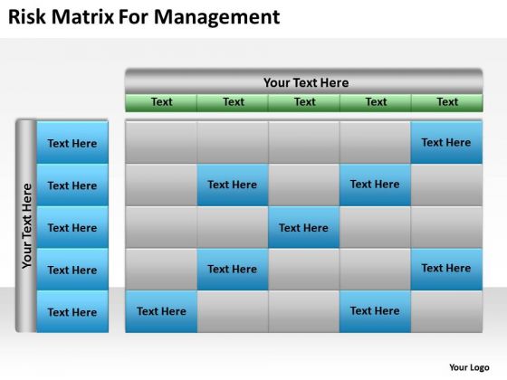 Risk Matrix For Management Ppt Business Plans Made Easy PowerPoint Templates