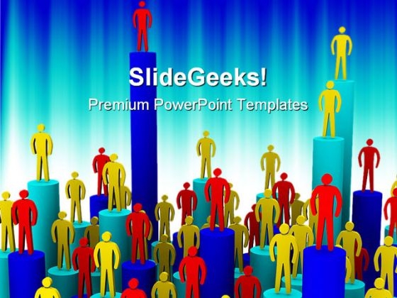 Rivalry Between Businessmen Metaphor PowerPoint Background And Template 1210