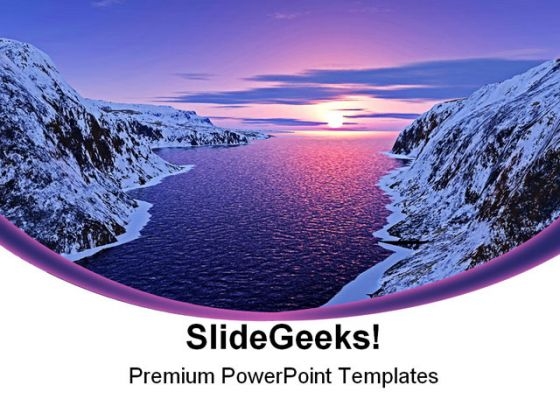 River Beauty Nature PowerPoint Template 1110