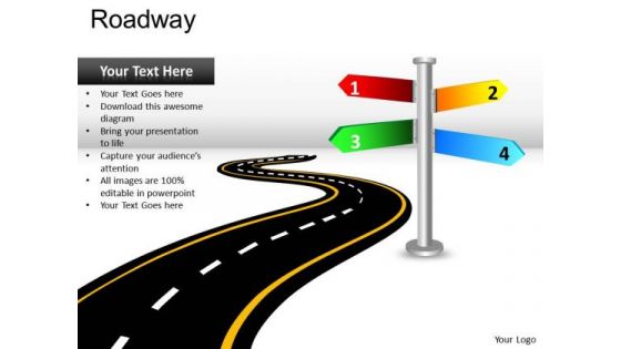 Road Directions PowerPoint Slides And Ppt Diagram Templates