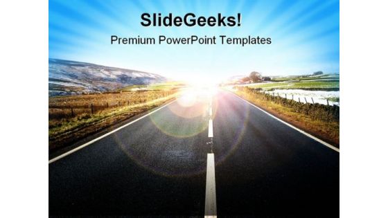Road In Yorkshire Dales Vacation PowerPoint Themes And PowerPoint Slides 0411
