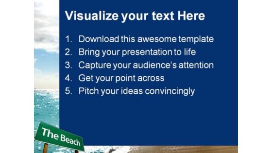 Road Sign Beach PowerPoint Themes And PowerPoint Slides 0711