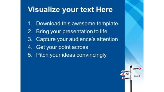 Road Signs Growth Strategy Plan Research PowerPoint Templates Ppt Backgrounds For Slides 1212