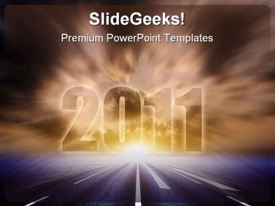 Road To 2011 Business PowerPoint Backgrounds And Templates 0111