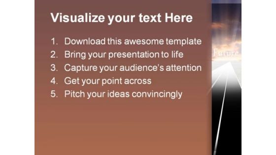 Road To Future Travel PowerPoint Templates And PowerPoint Backgrounds 0711