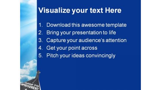 Road To Improvement Success PowerPoint Templates And PowerPoint Backgrounds 0111