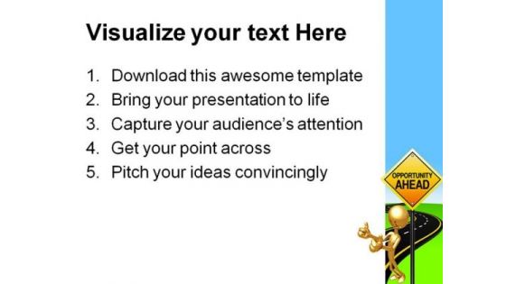 Road To Opportunity Business PowerPoint Template 0610