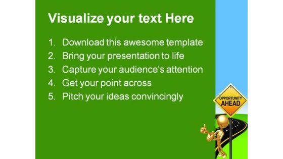 Road To Opportunity Business PowerPoint Template 0610