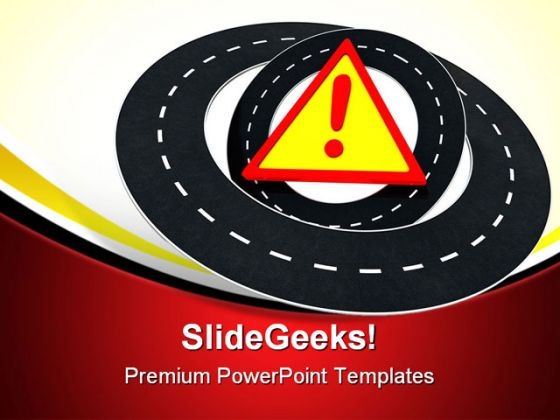 Road Warning Travel PowerPoint Themes And PowerPoint Slides 0711