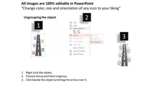 Road With Business Milestones PowerPoint Templates