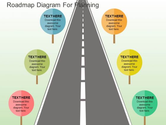 Roadmap Diagram For Planning PowerPoint Templates