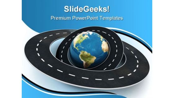 Roads Around The World Travel PowerPoint Templates And PowerPoint Backgrounds 0811