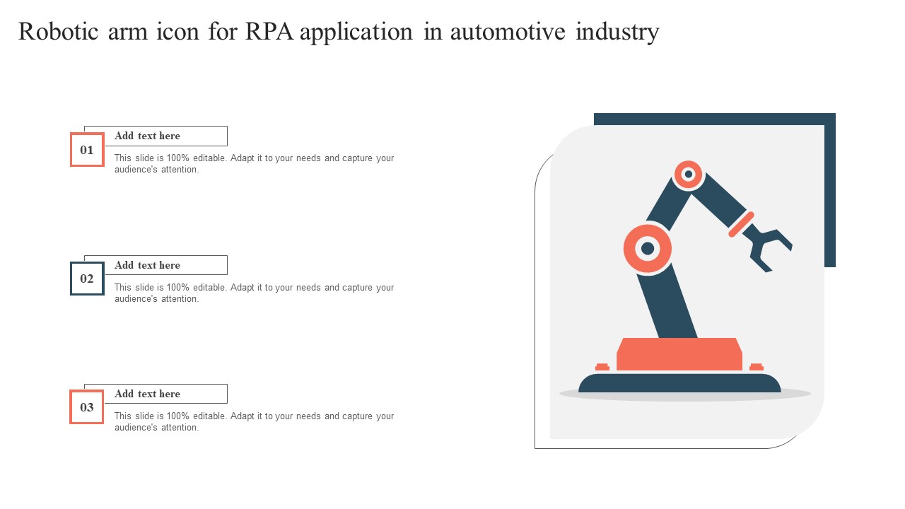 Robotic ARM Icon For RPA Application In Automotive Industry Download Pdf