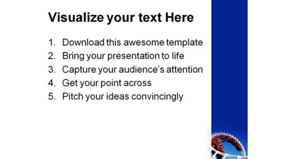 Roller Coaster People PowerPoint Template 0910