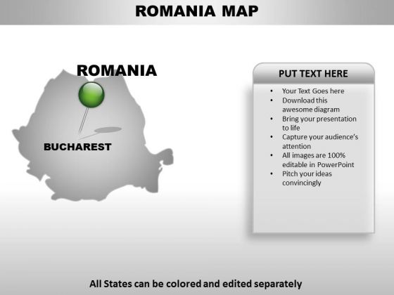 Romania Country PowerPoint Maps