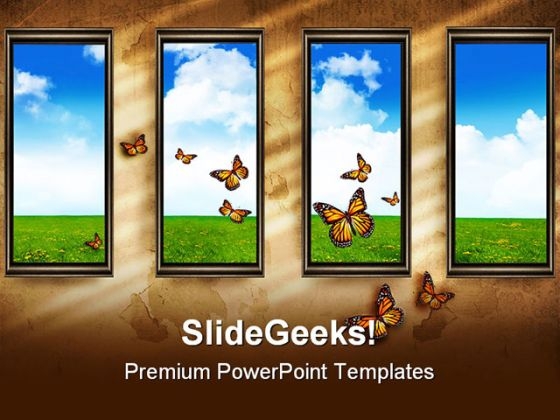 Room With Windows Nature PowerPoint Templates And PowerPoint Backgrounds 0211