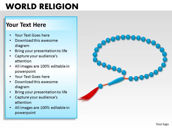 Rosary Beads Church PowerPoint Slides And Ppt Diagram Templates