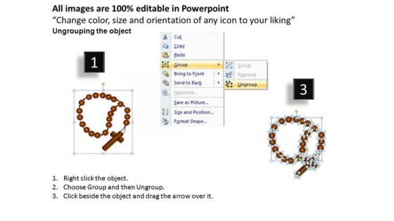 Rosary Beads Worship PowerPoint Slides And Cross PowerPoint Templates