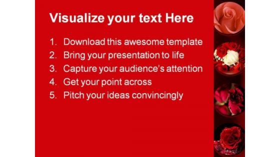Rose Collage Beauty PowerPoint Template 1110