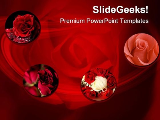 Rose Collage Beauty PowerPoint Template 1110