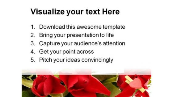 Roses Beauty PowerPoint Template 0610