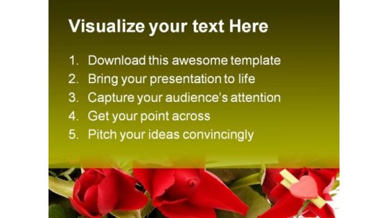 Roses Beauty PowerPoint Template 0610
