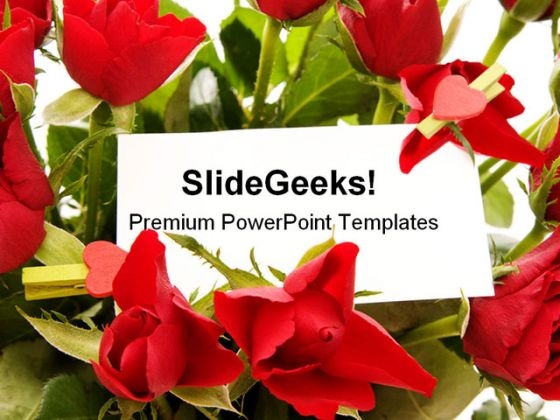 Roses Beauty PowerPoint Template 0610