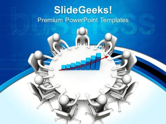 Round Table Meeting Business PowerPoint Templates And PowerPoint Themes 0612