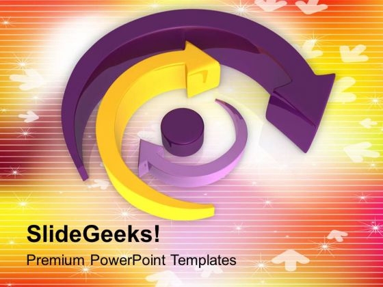 Rounded Curved Arrows PowerPoint Templates Ppt Backgrounds For Slides 0713