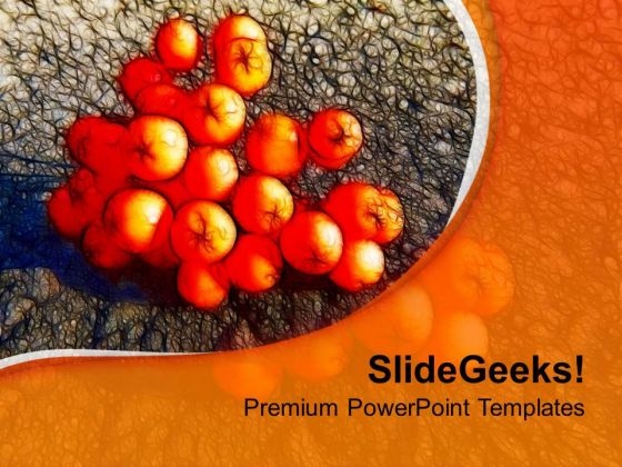 Rowenberries With Orange Background PowerPoint Templates Ppt Backgrounds For Slides 0613