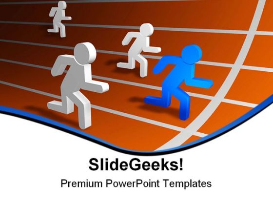 Running Man Success PowerPoint Templates And PowerPoint Backgrounds 0811