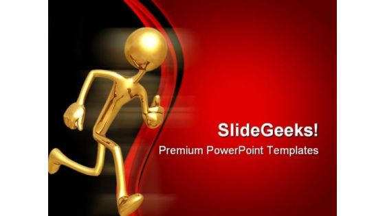 Running Success PowerPoint Themes And PowerPoint Slides 0811