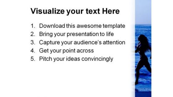 Running Women Health PowerPoint Themes And PowerPoint Slides 0711