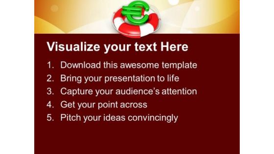 Safety With Euro Sign Security PowerPoint Templates And PowerPoint Themes 1012