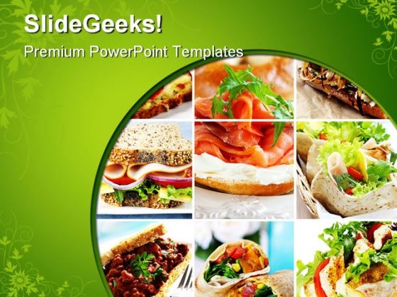 Salad Collage Food PowerPoint Themes And PowerPoint Slides 0311