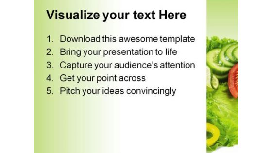 Salad Food PowerPoint Template 0910