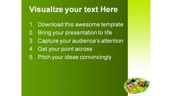 Salad Food PowerPoint Template 0910