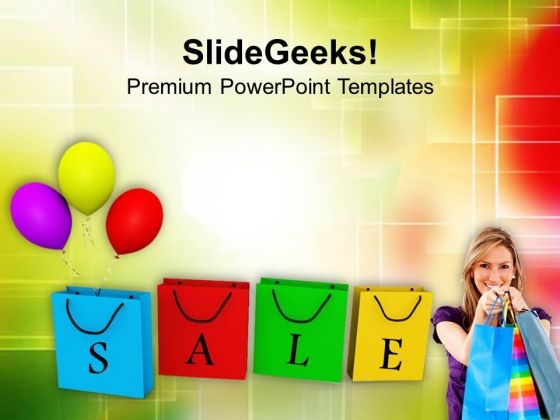 Sale Shopping Bags Concept Holidays PowerPoint Templates Ppt Backgrounds For Slides 1212