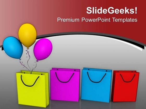 Sales And Marketing Concept With Shopping Bags PowerPoint Templates Ppt Backgrounds For Slides 0413