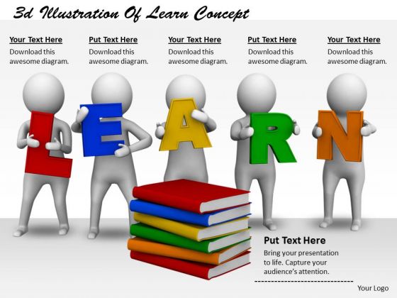Sales Concepts 3d Illustration Of Learn Character Modeling