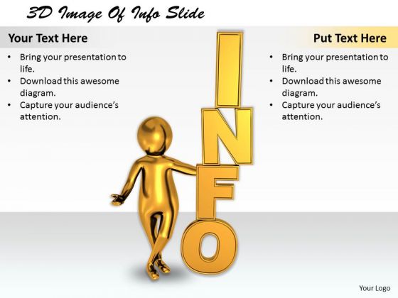 Sales Concepts 3d Image Of Info Slide Characters