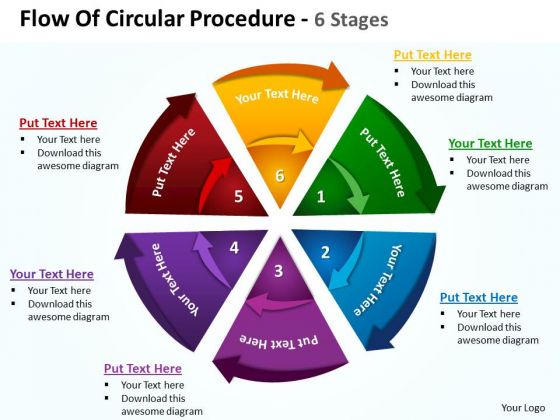 Sales Diagram Flow Of Circular Procedure 6 Stages 8 Strategy Diagram