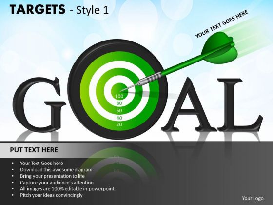 Sales Diagram Targets Style 1 Marketing Diagram