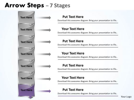 Sales Ppt Plumb Arrow Scientific Method Steps PowerPoint Presentation 7 Stages 8 Design