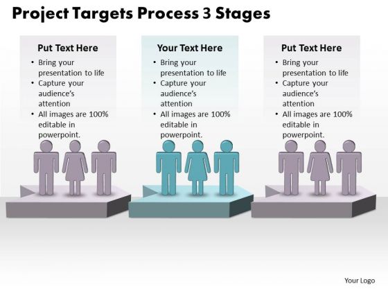 Sales Ppt Project Targets Process 3 Power Point Stage Business Plan PowerPoint Graphic