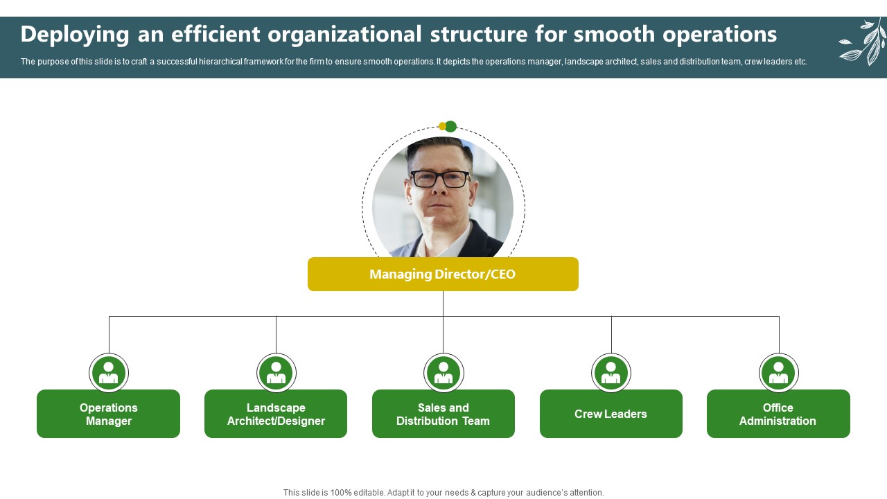 Sample Trugreen Business Plan Deploying An Efficient Organizational Structure For Smooth BP SS V